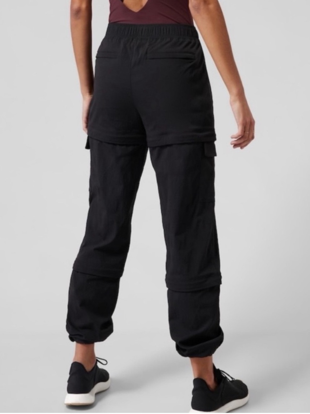 Athleta 3 in 1 Black Belted Trekkie Convertible Hike Pants Size 6 - Picture 5 of 16